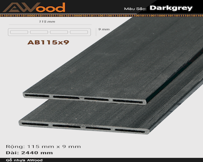 AWood AB115x9 Darkgrey