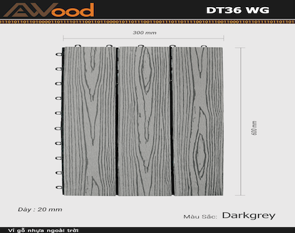 Vỉ AWood DT36 WG Darkgrey